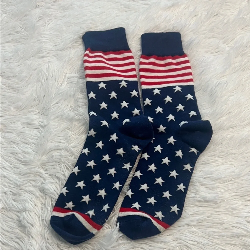 Patriotic Star and Stripe Men's Socks